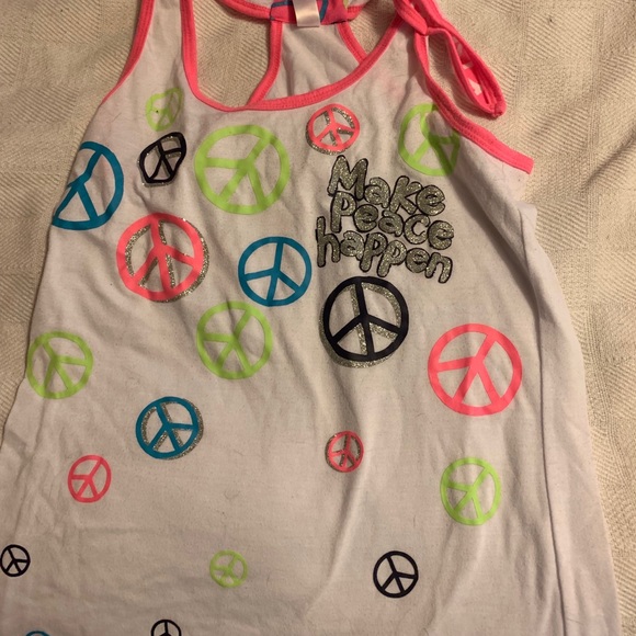 Justice Shirts & Tops Justice 618 Make Peace Happen Tank Top Poshmark